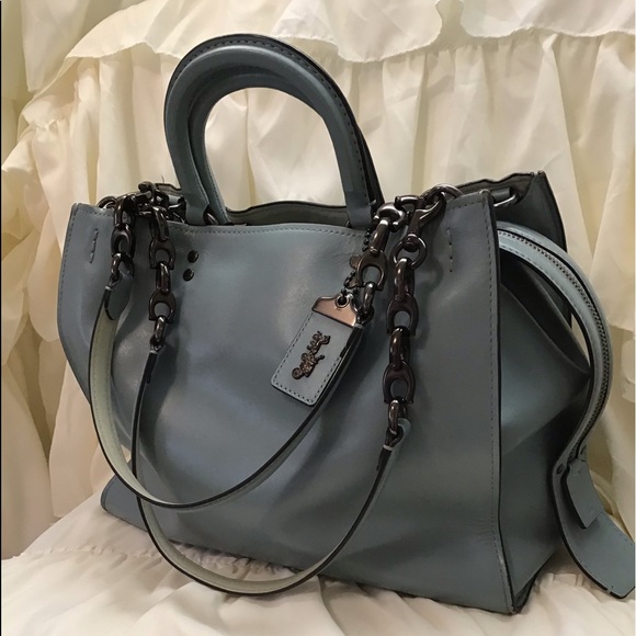 Coach Handbags - Rare C chain handles Coach 1941 rogue 30 Smooth Calf Leather w/extra strap